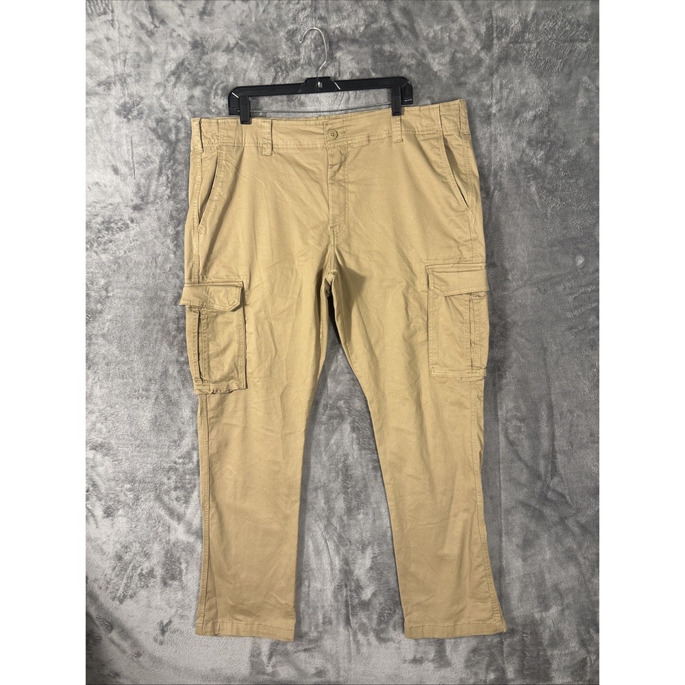 Goodfellow & Co Mens Cargo Pants Khaki Tan Straight Leg Multi-Pocket 40x30